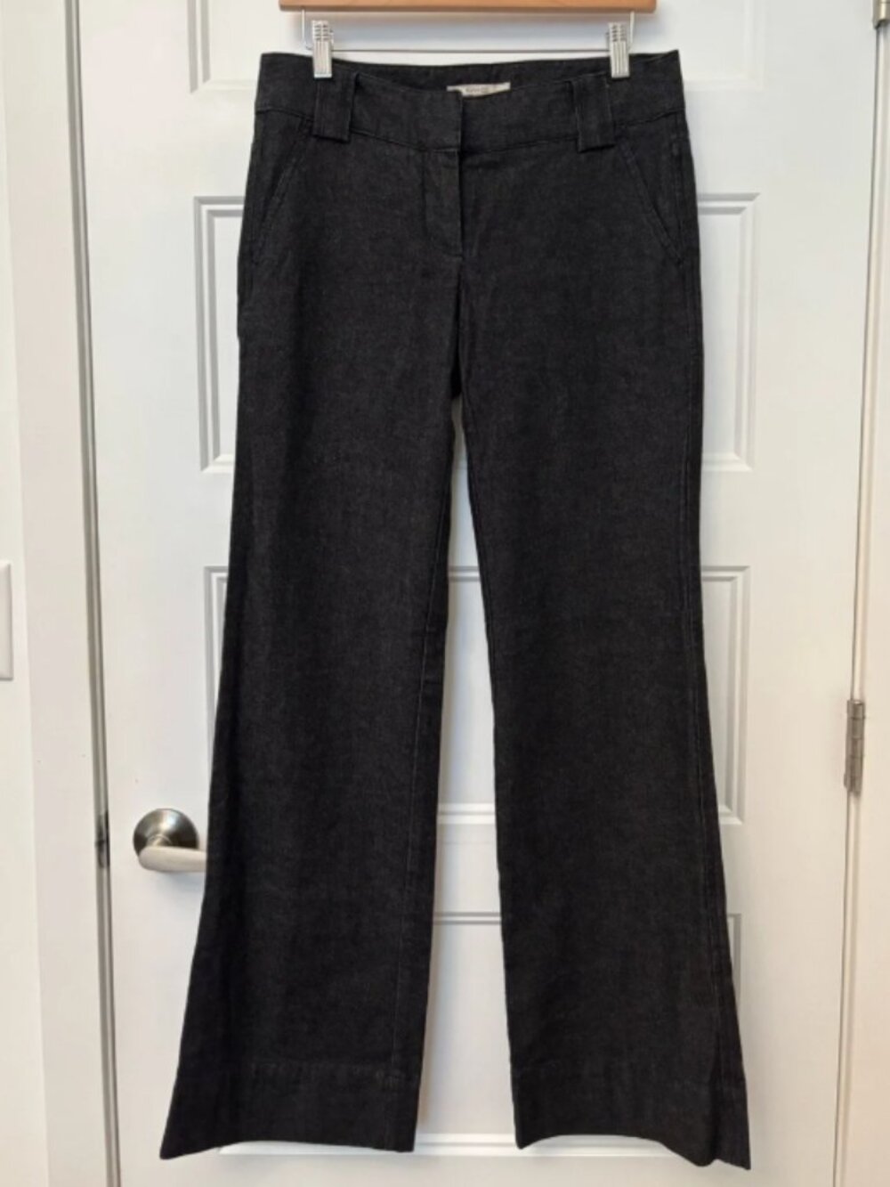 Dark Wash Wide Leg Trouser Jeans Size 4 32” Inseam